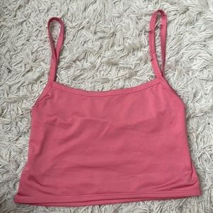 Shein pink crop tank top